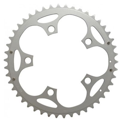 PLATEAU ROUTE 5BRA D.110 STRONGLIGHT DURAL 46DTS EXTERIEUR ARGENT TYPE SHIMANO 8-9V.