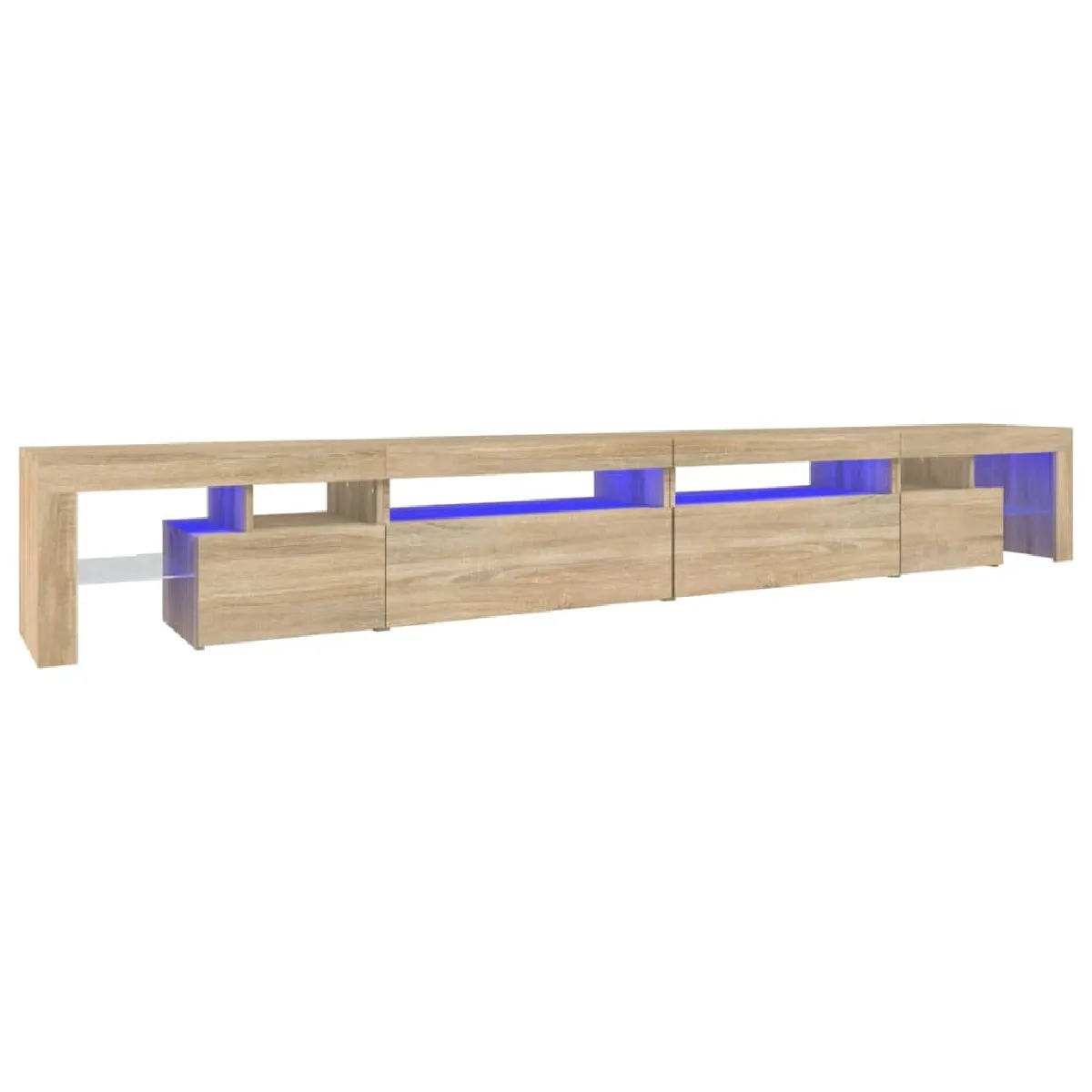 vidaXL - Meuble TV LED Chêne sonoma