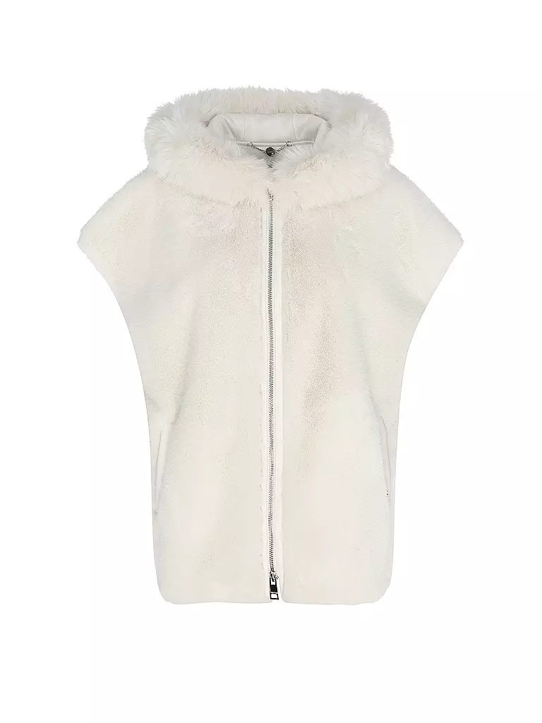 MARC CAIN Jacke in Felloptik  creme