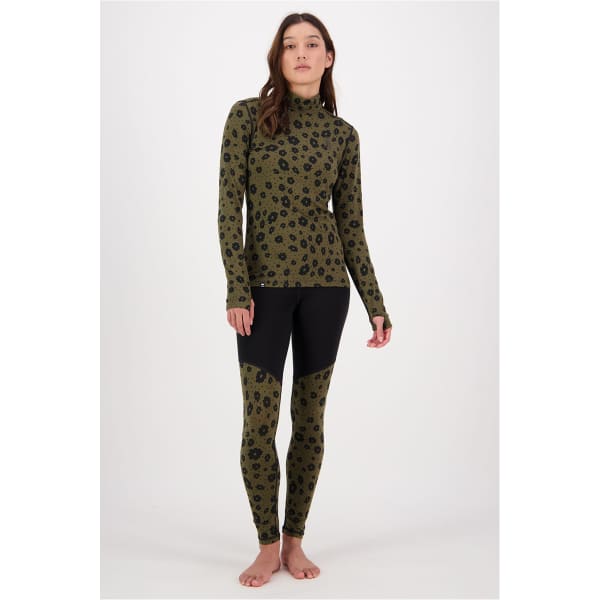 T-shirt thermique MONS ROYALE W CASCADE FLEX 200 MOCK NECK LS AORAKI LILY