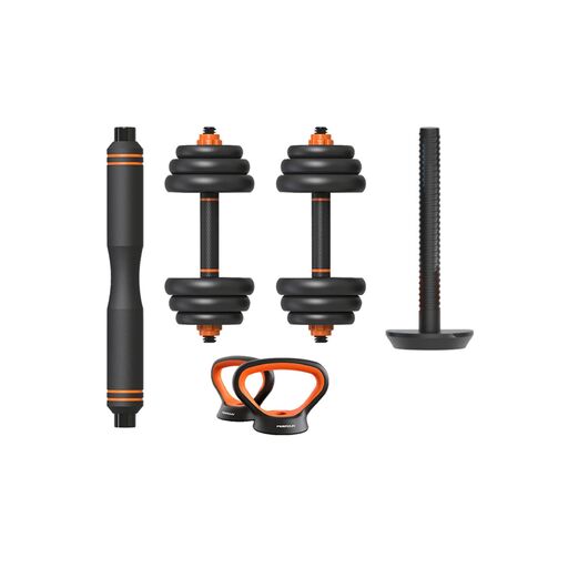 Kit Xiaomi com halteres, barras e kettlebells