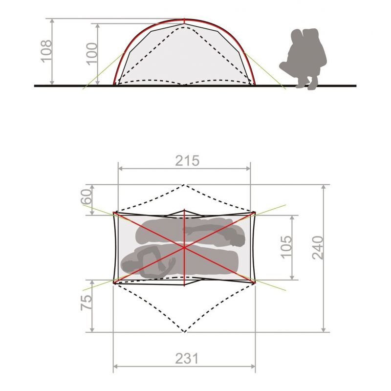Space Seamless 1-2P - Tente
