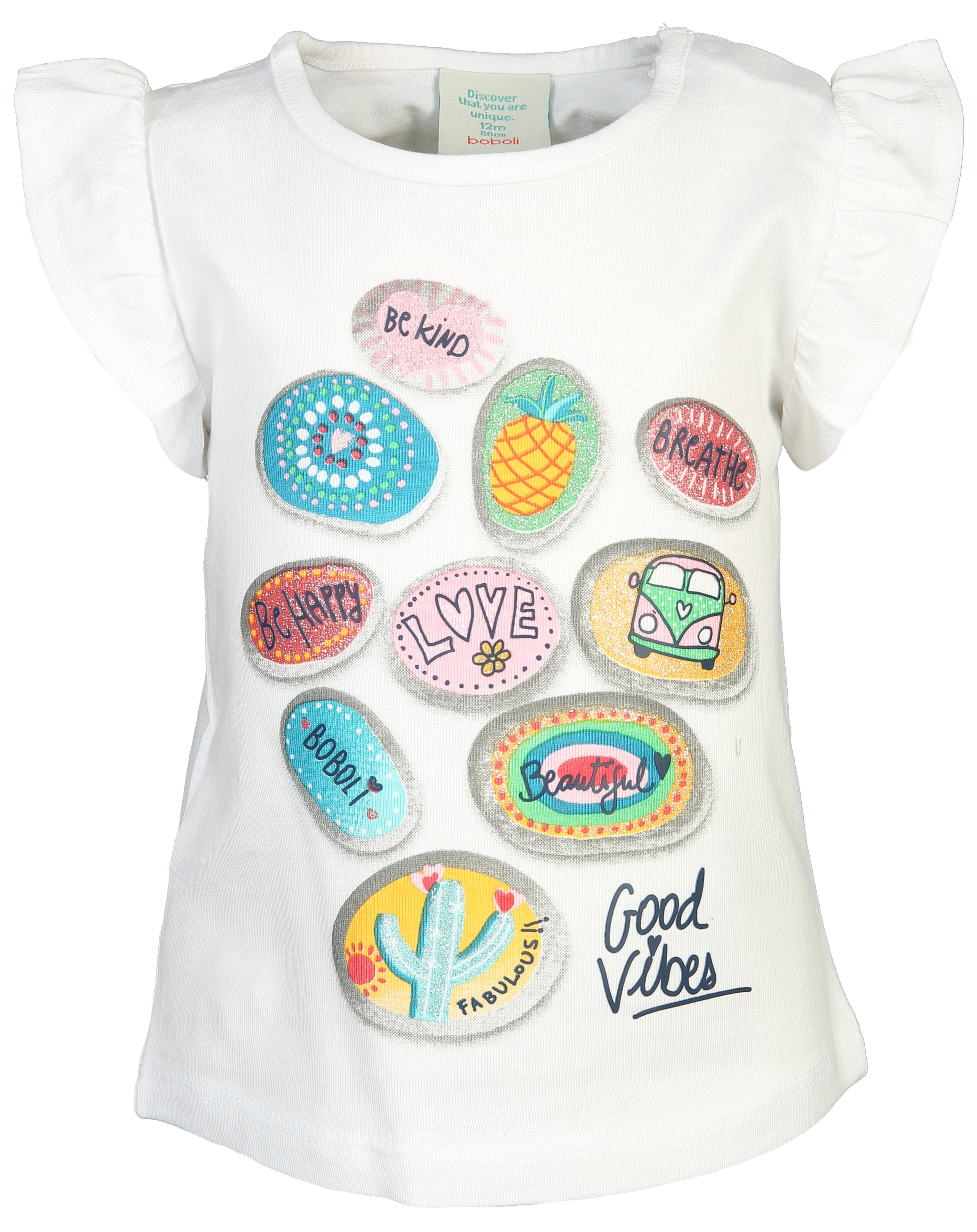 T-Shirt GOOD VIBES in weiß