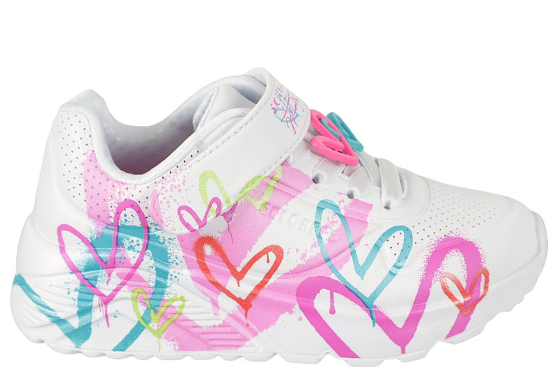 SKECHERS UNO LITE - HEART STATUS WHITE SNEAKER