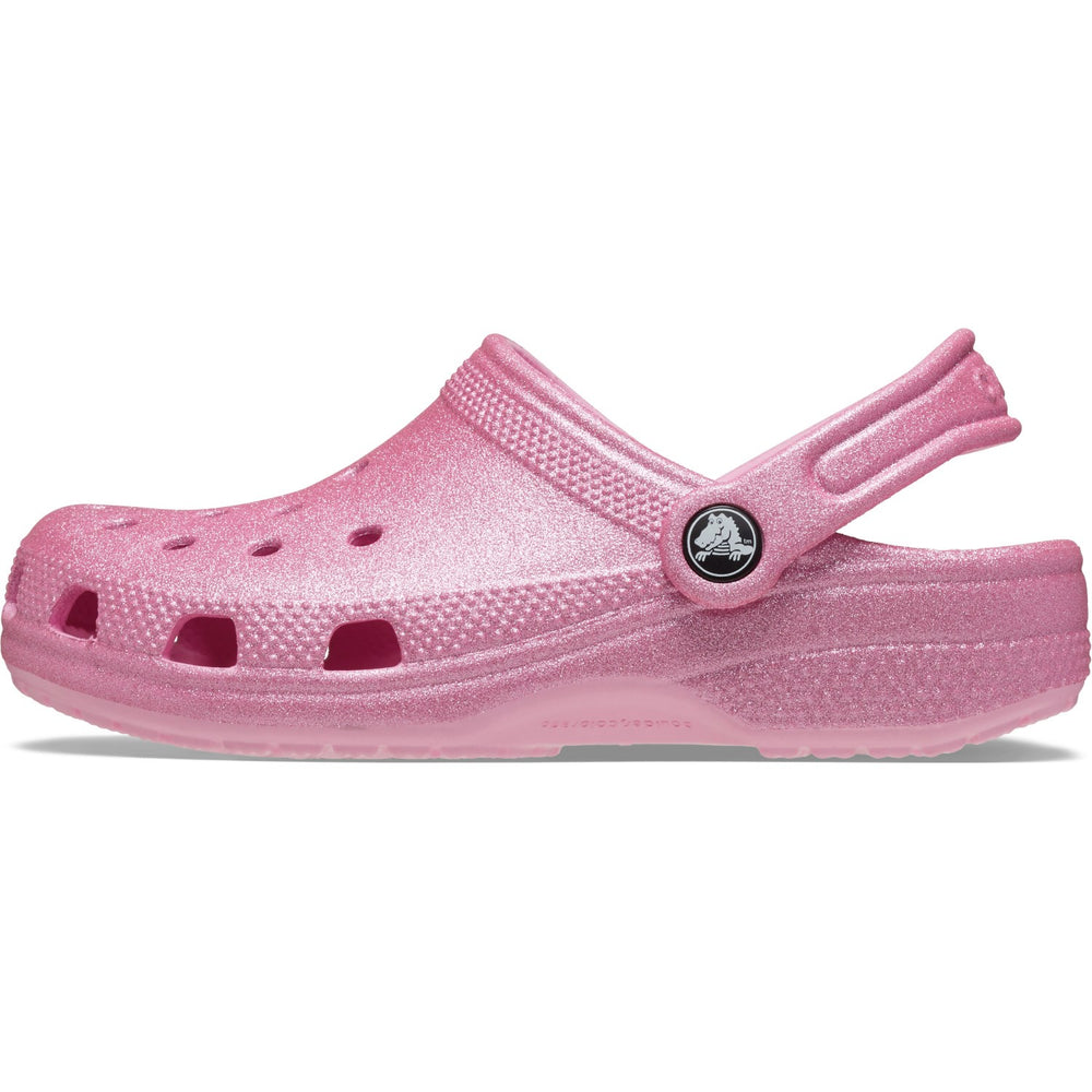 Køb Crocs Pink Tweed Glitter Classic Glitter Clog