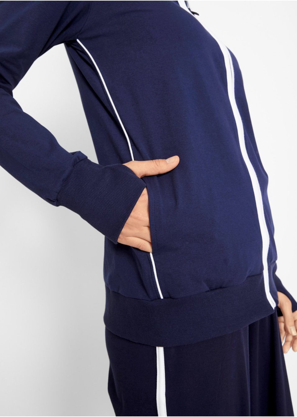 Veste sweat extensible en coton