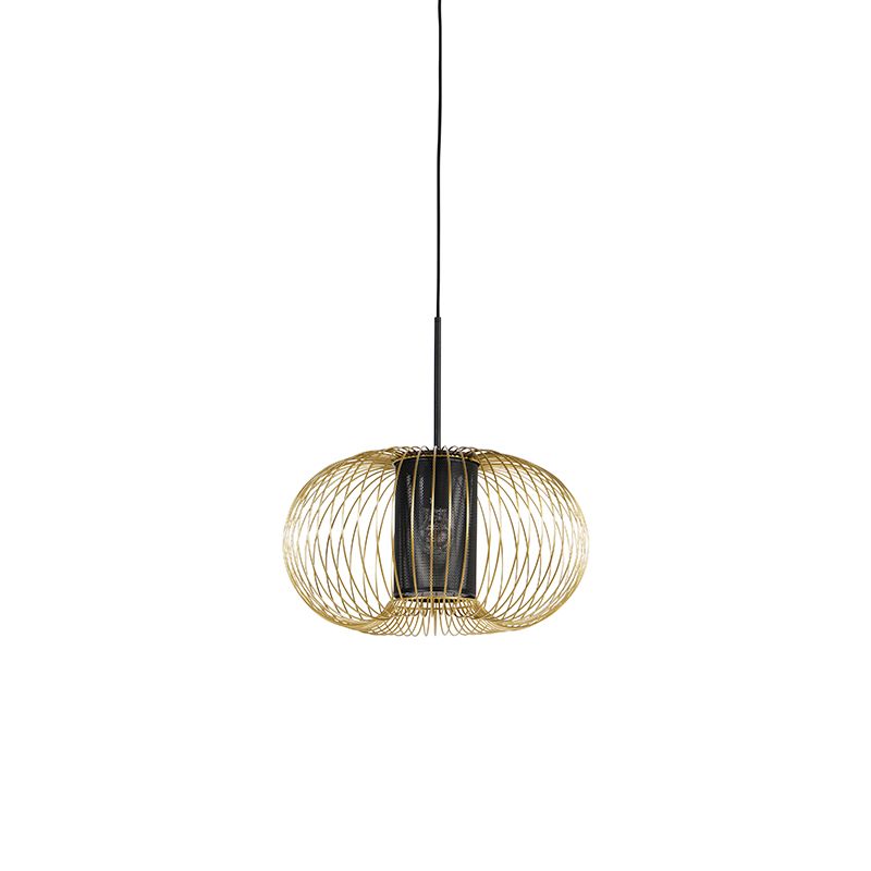Design hanglamp goud met zwart 50 cm - Marnie