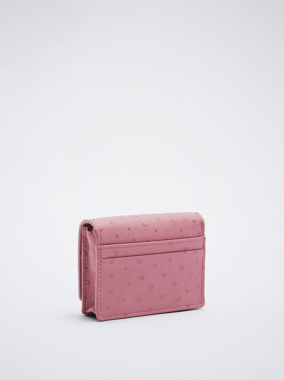 Porta-cartões gravado - Rosa