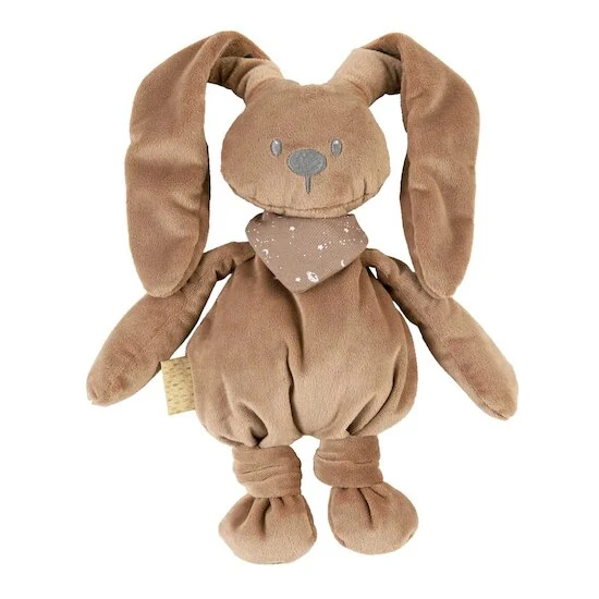 Lapidou peluche lapin + bandana - Glow in the dark    Moka        de               Nattou