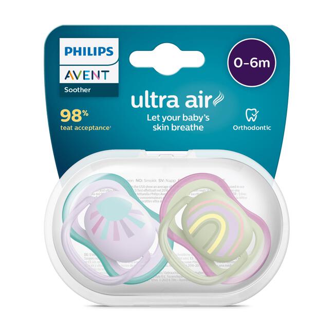 Philips Avent Soother Air 0-6M GIRL X2
