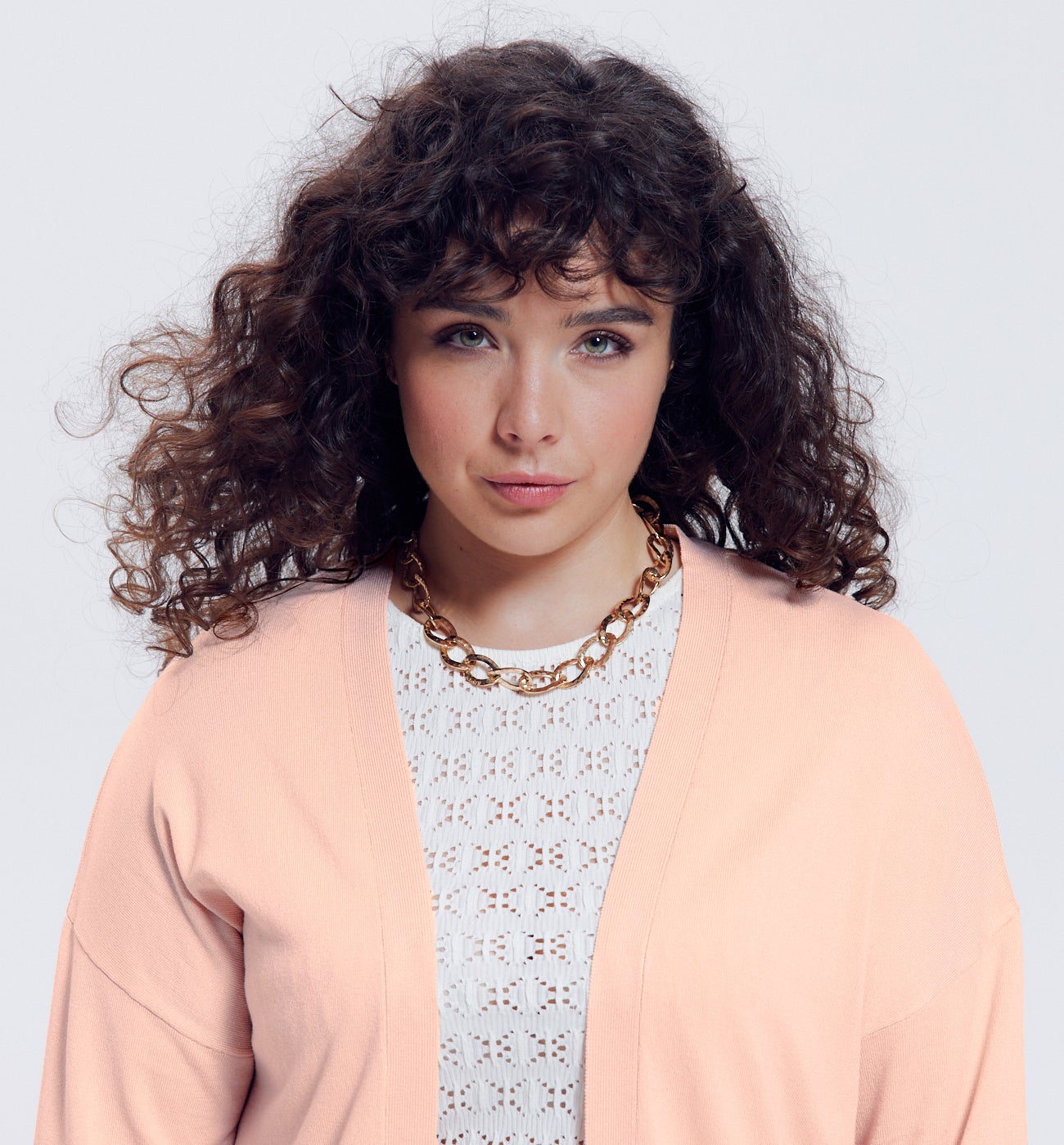 Gilet en maille fine Femme - Rose des sables
