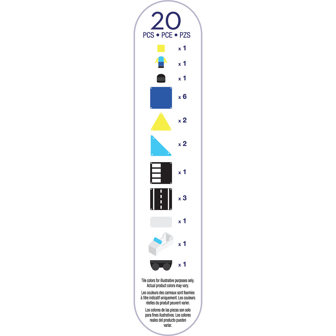magna-tiles magnetische tegels police patrol - 20st