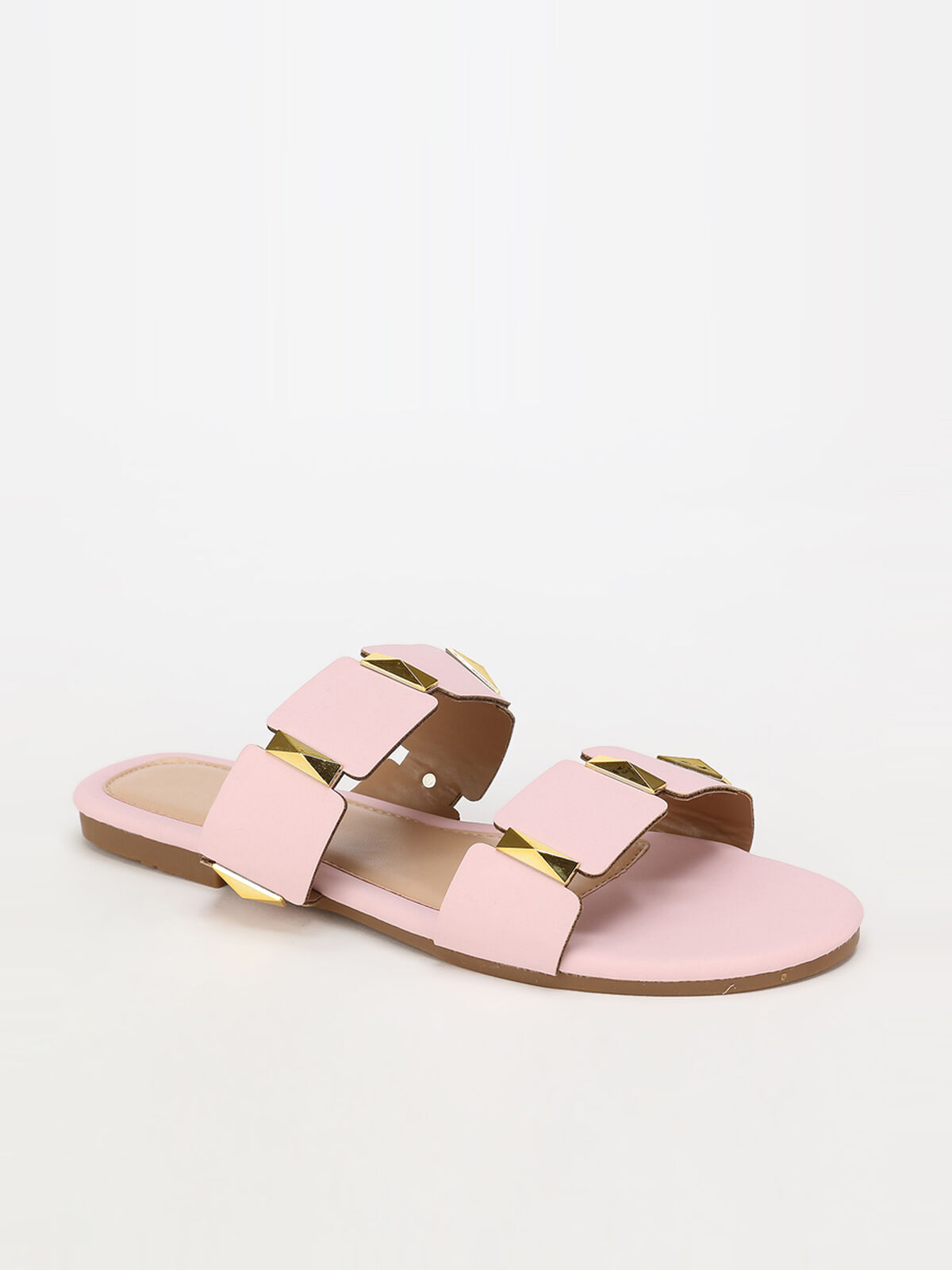 Mules à double brides- Rose