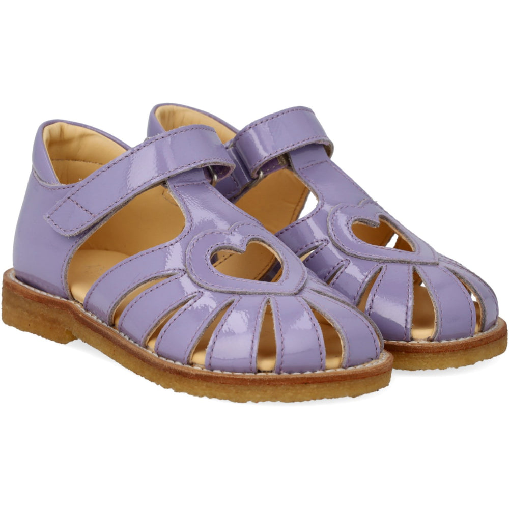 Køb Angulus Amethyst Hjertesandal Med Velcrolukning