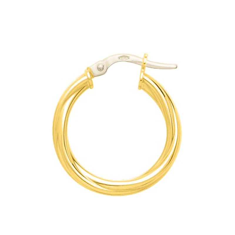 Créoles torsadées Femme - Or 18 Carats - Diamètre 15mm