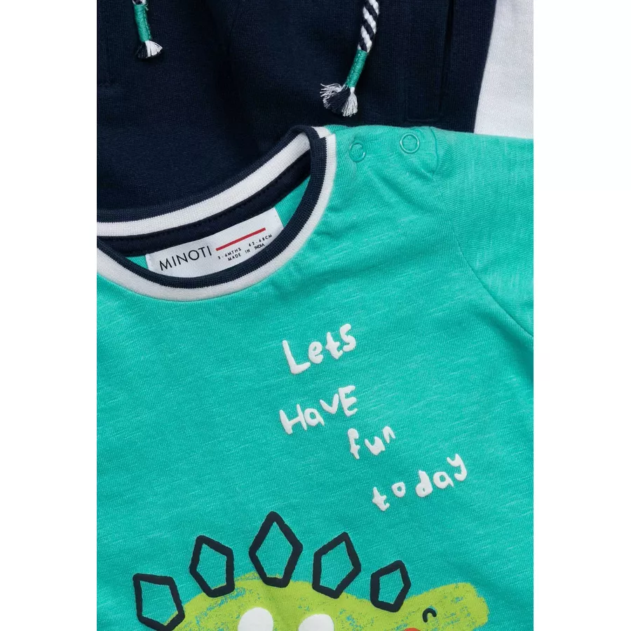 MINOTI T-Shirt und Hose im Set GrünDunkelblau