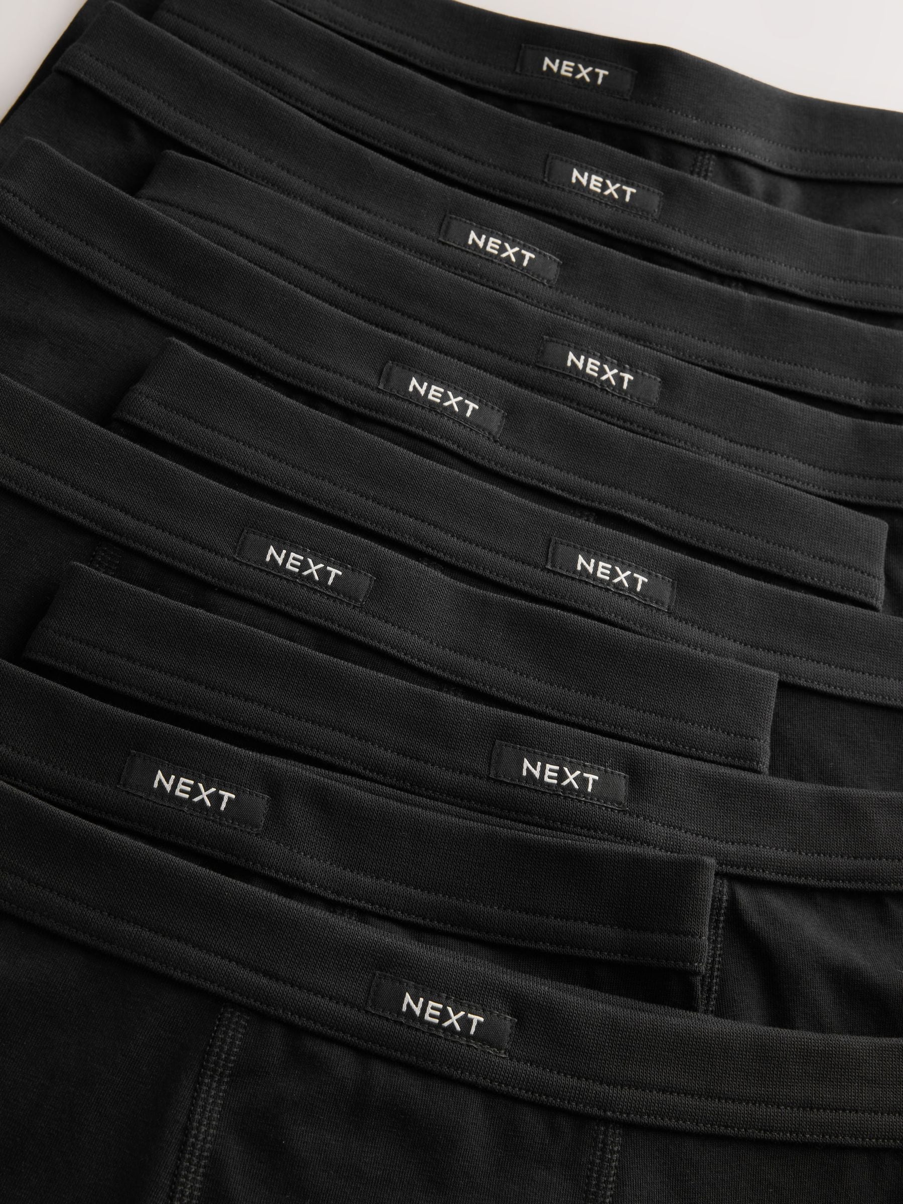 Antraciet zwart - Set van 10 boxershorts met zachte tailleband (2-16 jr)