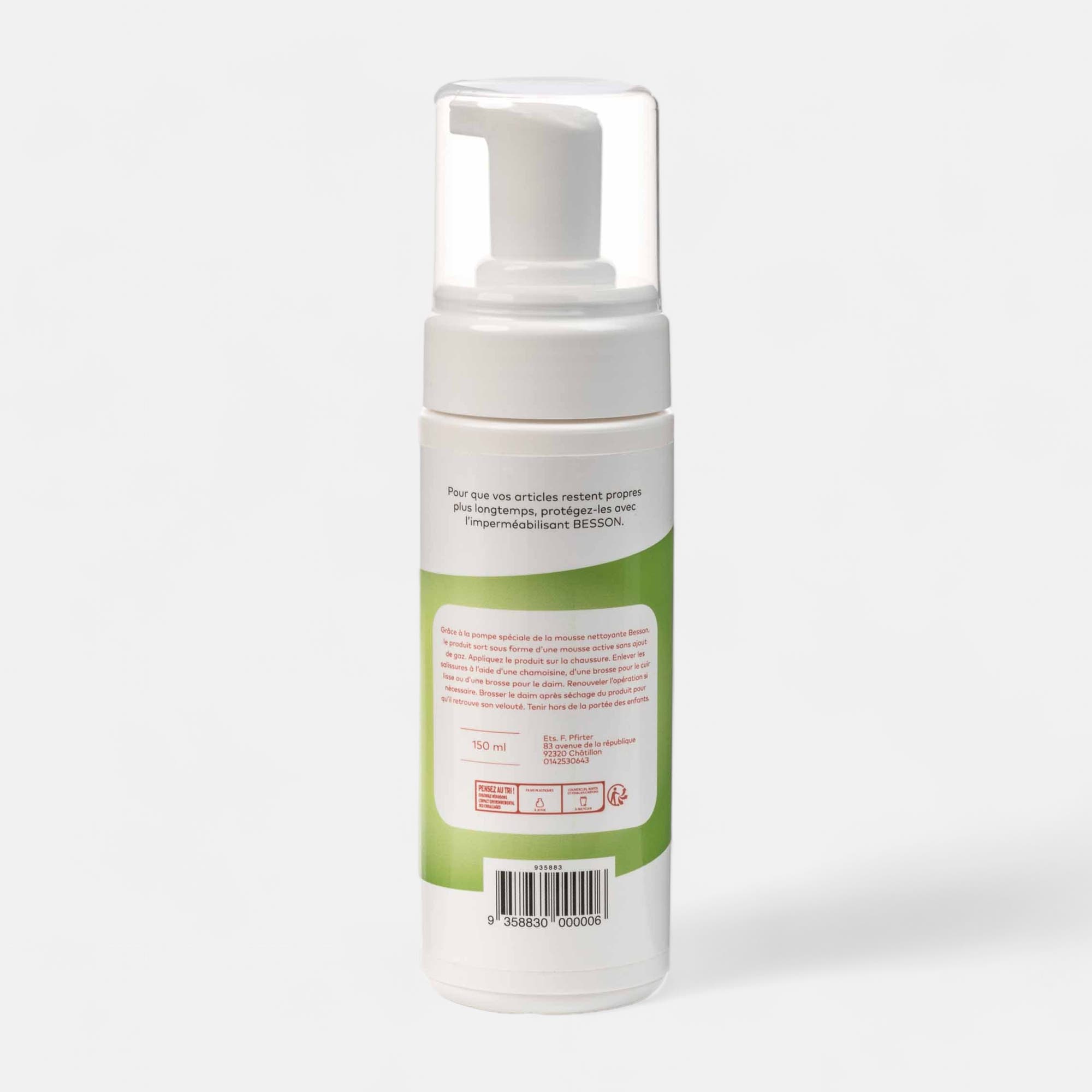 Mousse nettoyante sans coloris