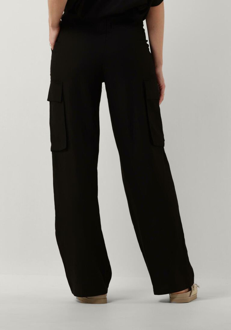 ALIX THE LABEL zwarte alix the label cargobroeken ladies woven linnen cargo pants