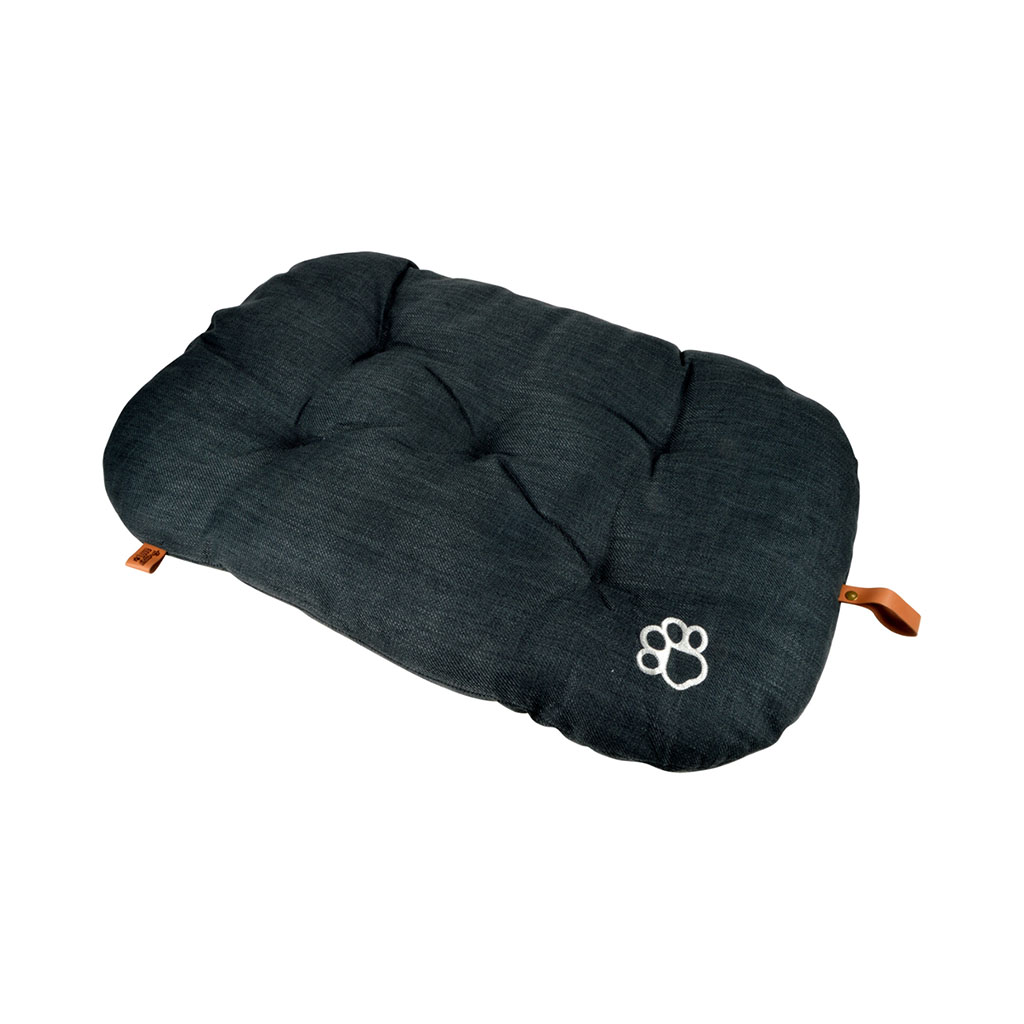 Coussin pour chien flocon réversible anthracite 87x55cm
