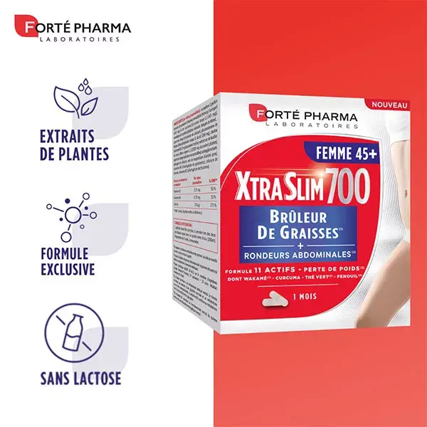Forte Pharma Xtraslim 700 Mulheres 45+ Emagrecedor Queimador de Gordura 120 Cápsulas