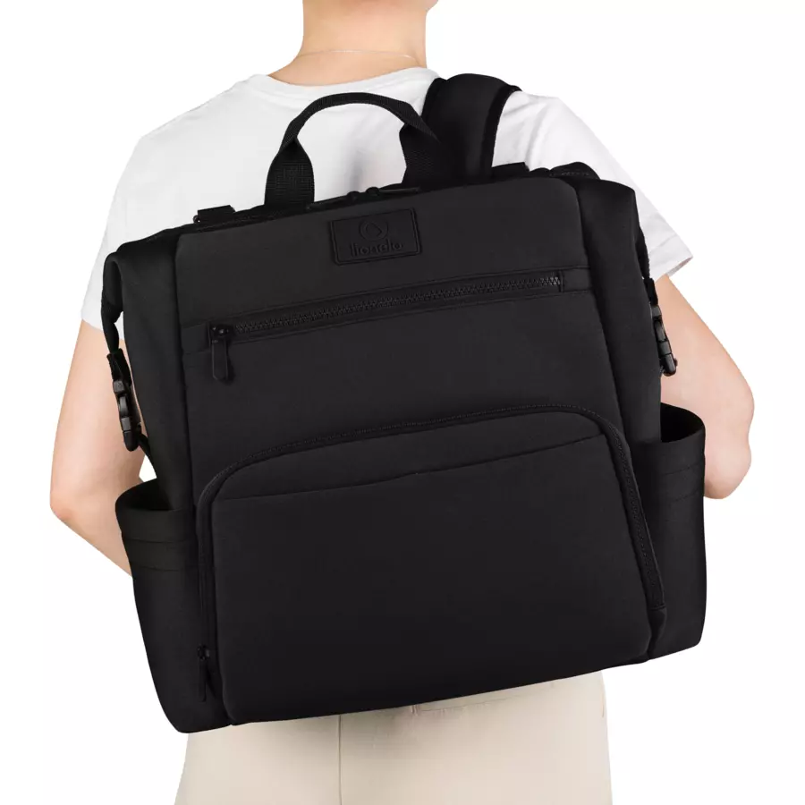 Lionelo Wickelrucksack Cube in schwarz