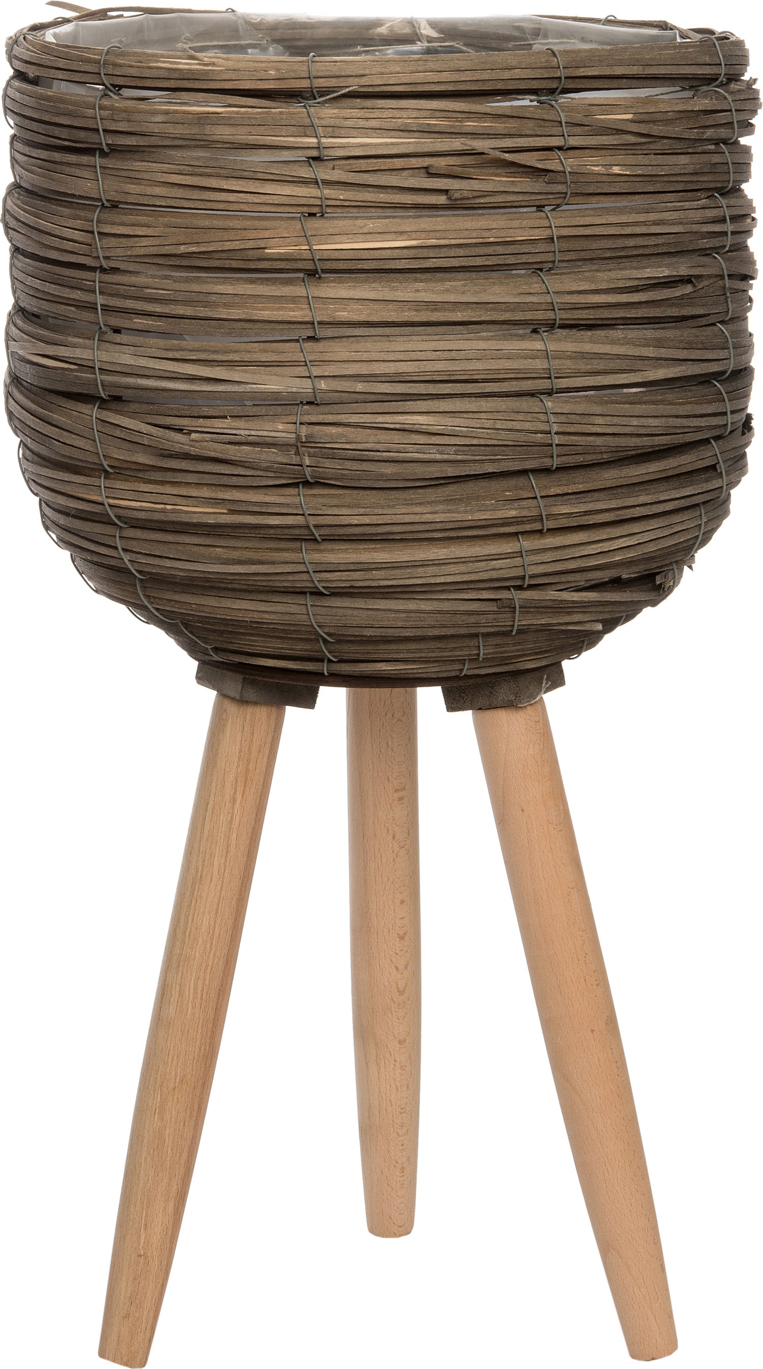 Intratuin bloempot riet grijs D 30 H 59 cm