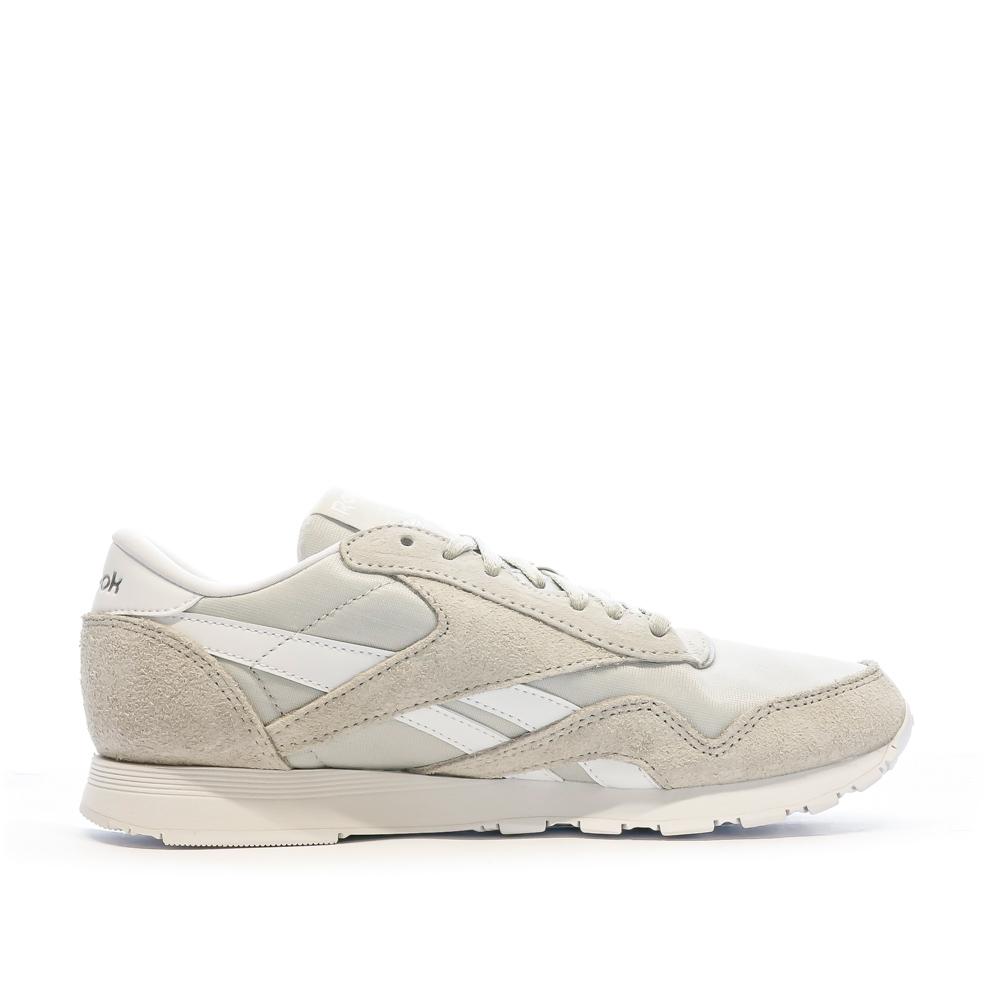 Reebok Baskets Blanches/Grises Femme Reebok Cl Nylon 100033441