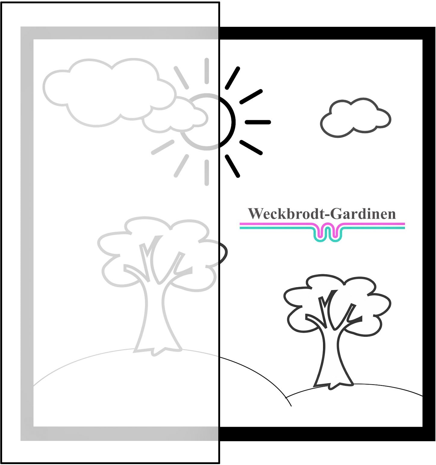 Weckbrodt Vorhang »Maischa« Schlaufen 1 Stk. tlg. Voile, transparent mit Farbverlauf, Gardine, Store