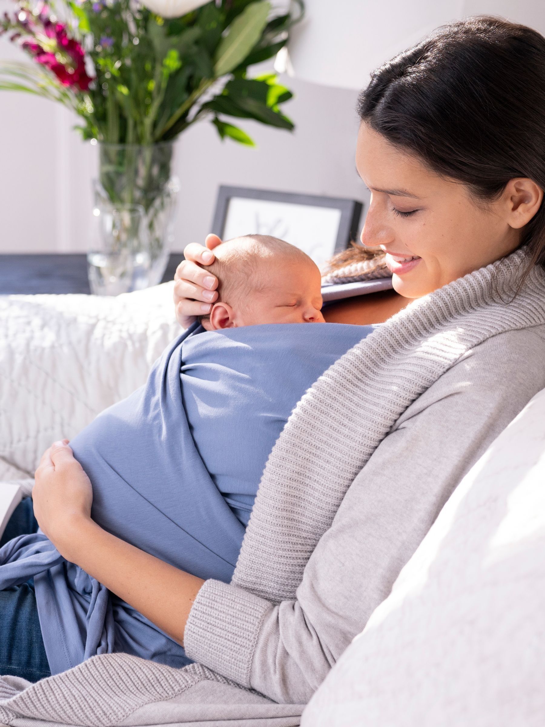 Blauw - Seraphine Sleeveless Babywearing Top