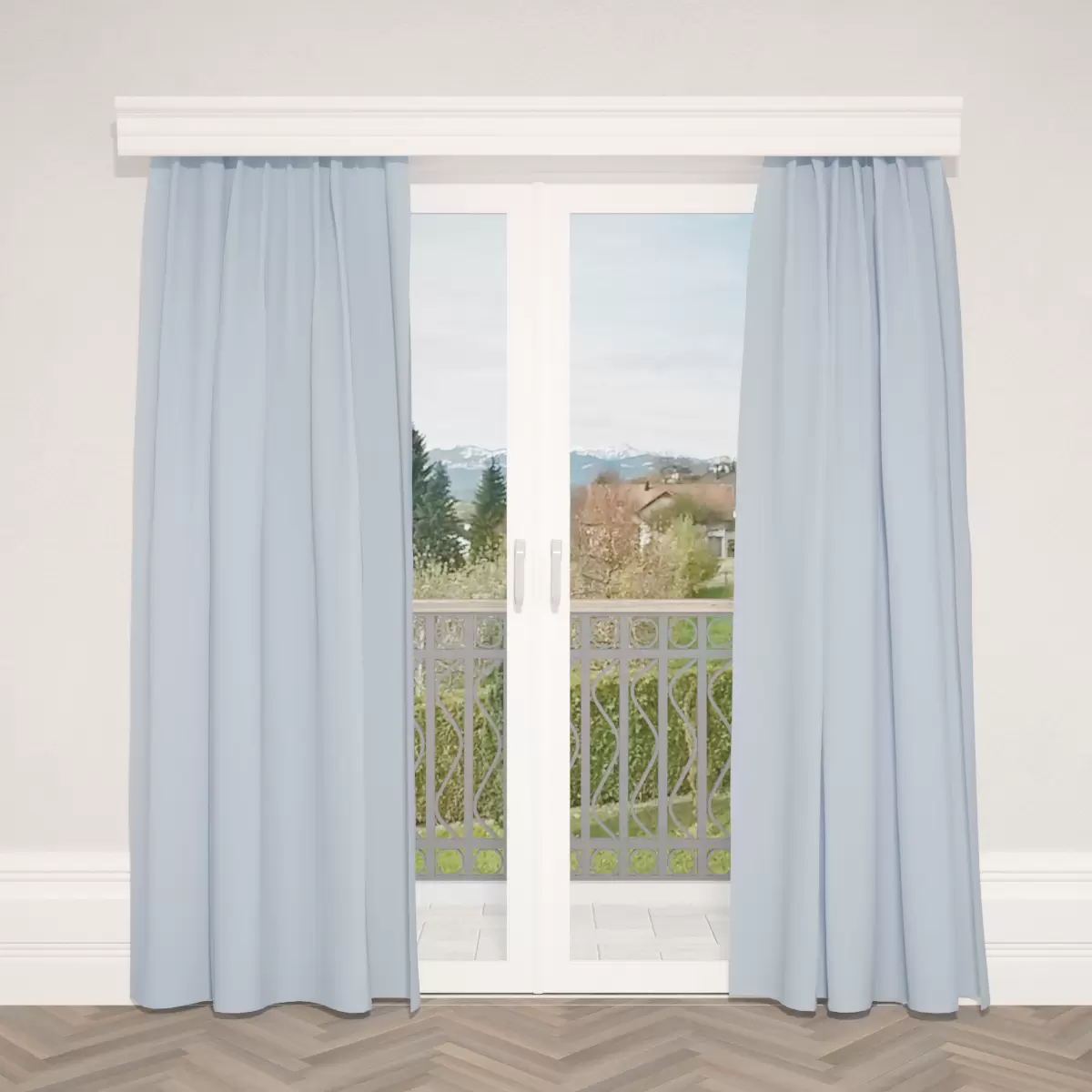 Verdunkelungsvorhang Satin Blau