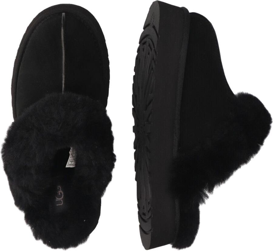 Ugg Slippers & Mules Plush Lined Black Slip-On Sandals With Thick Sole in zwart