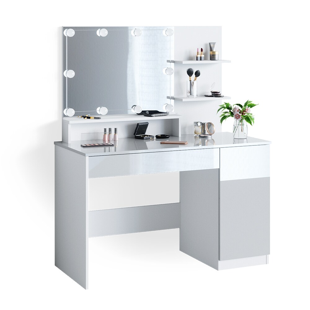 Vicco Schminktisch Frisiertisch Schminkkommode Elisa LED Beleuchtung