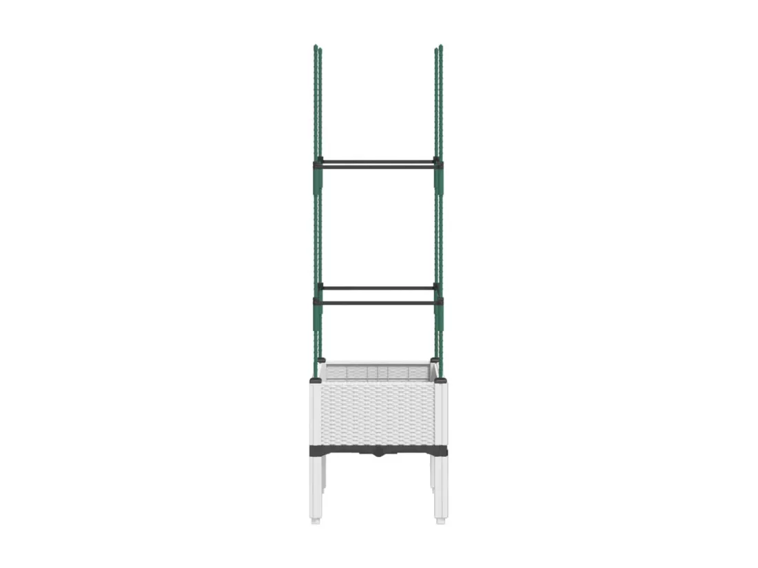 Jardinière bac lit surélevé blanche 43 x 40 x 142 cm 02_0038294