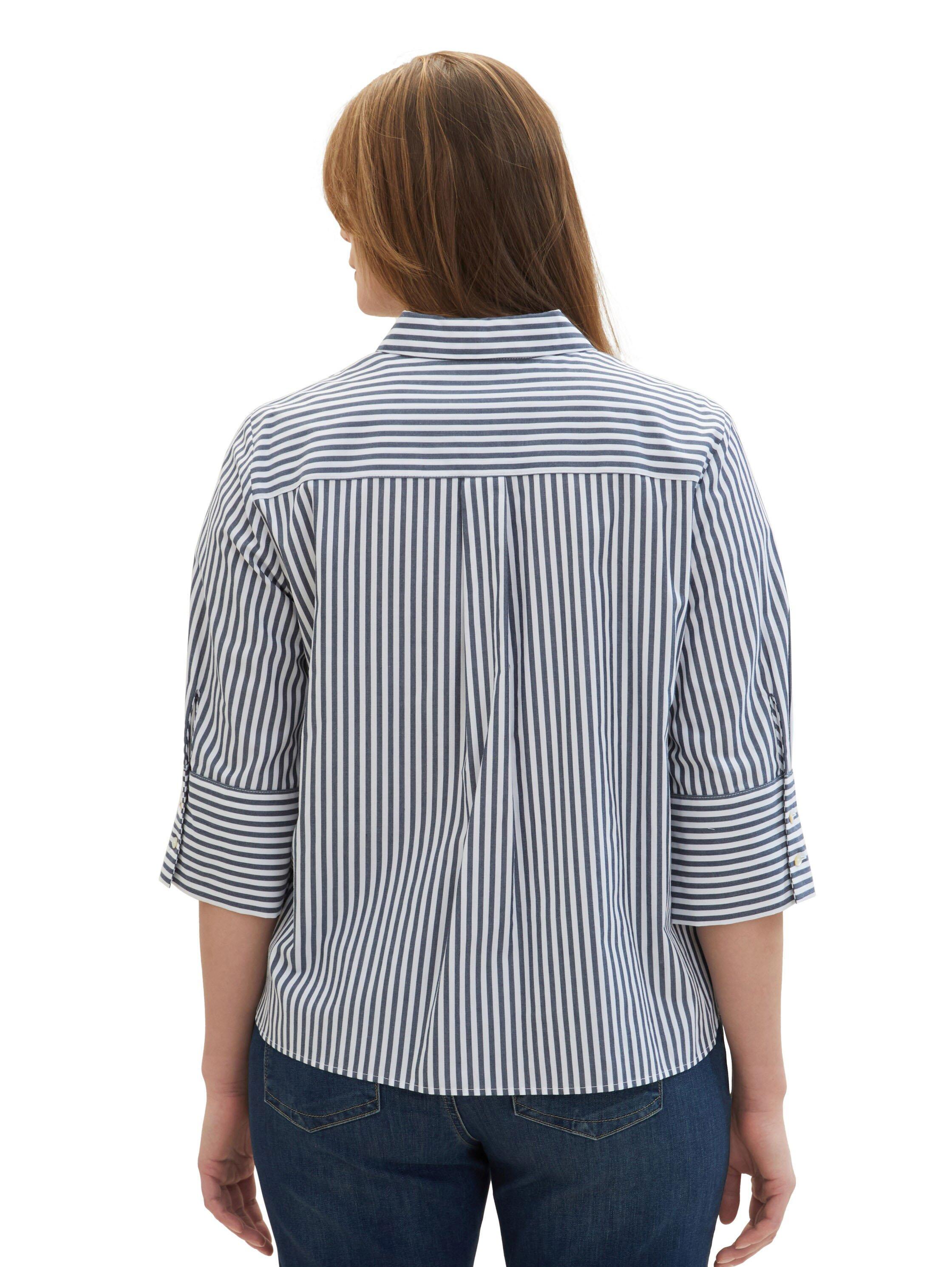 Gestreifte Bluse mit breiten Manschetten