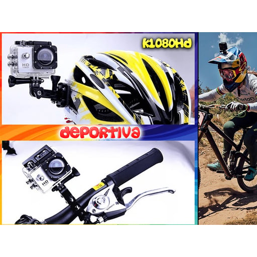 Câmera de ação esportiva à prova d'água com Wi-Fi e resolução Ultra HD 1080p