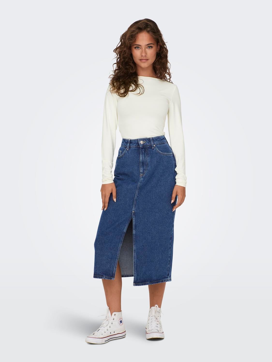 ONLBIANCA Jeansrock Medium Blue Denim