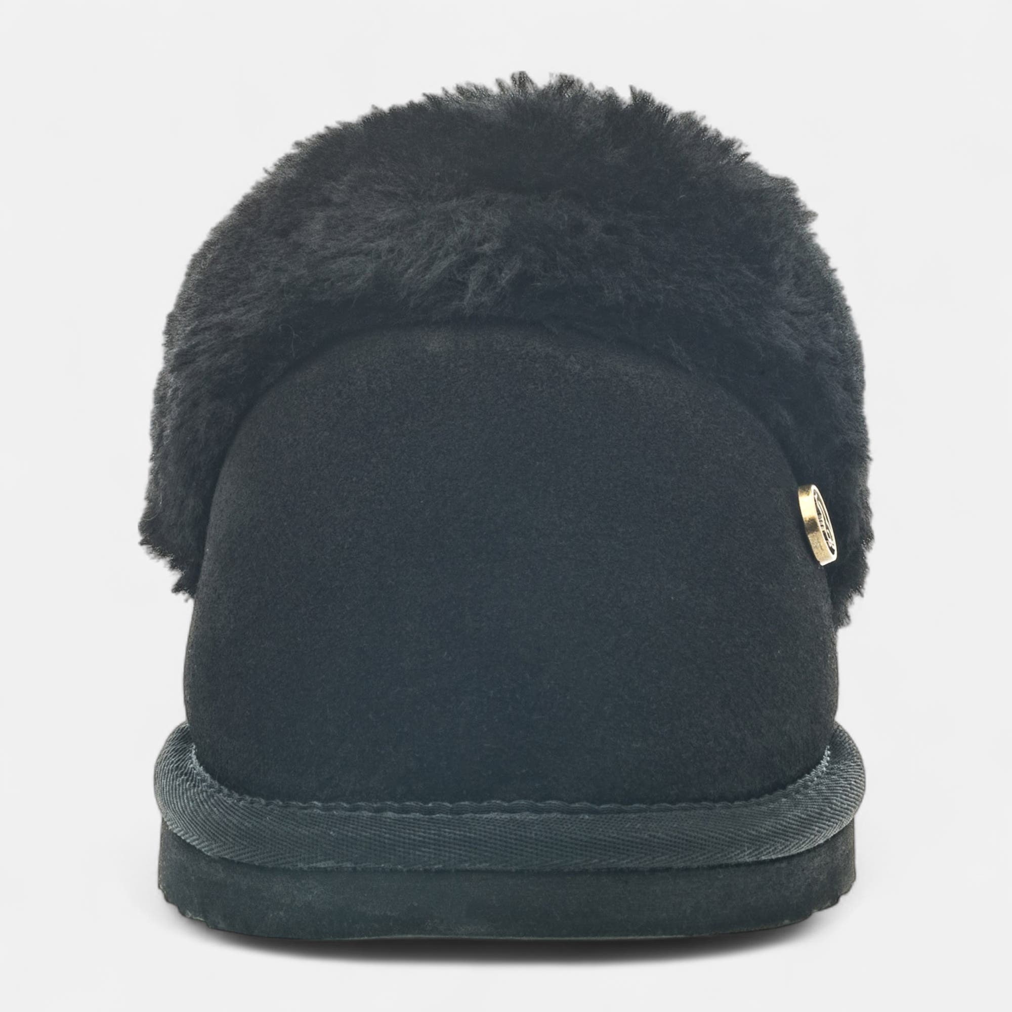 Pantoufles mules Femme en cuir noir