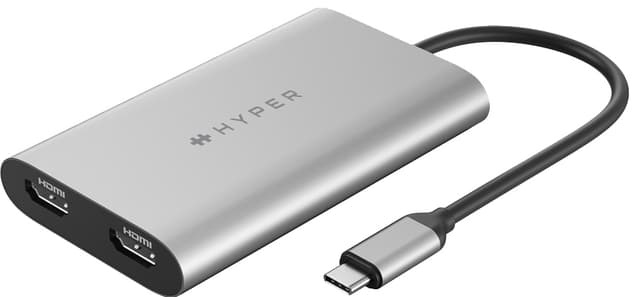 Hyper HyperDrive dobbelt HDMI USB adapter