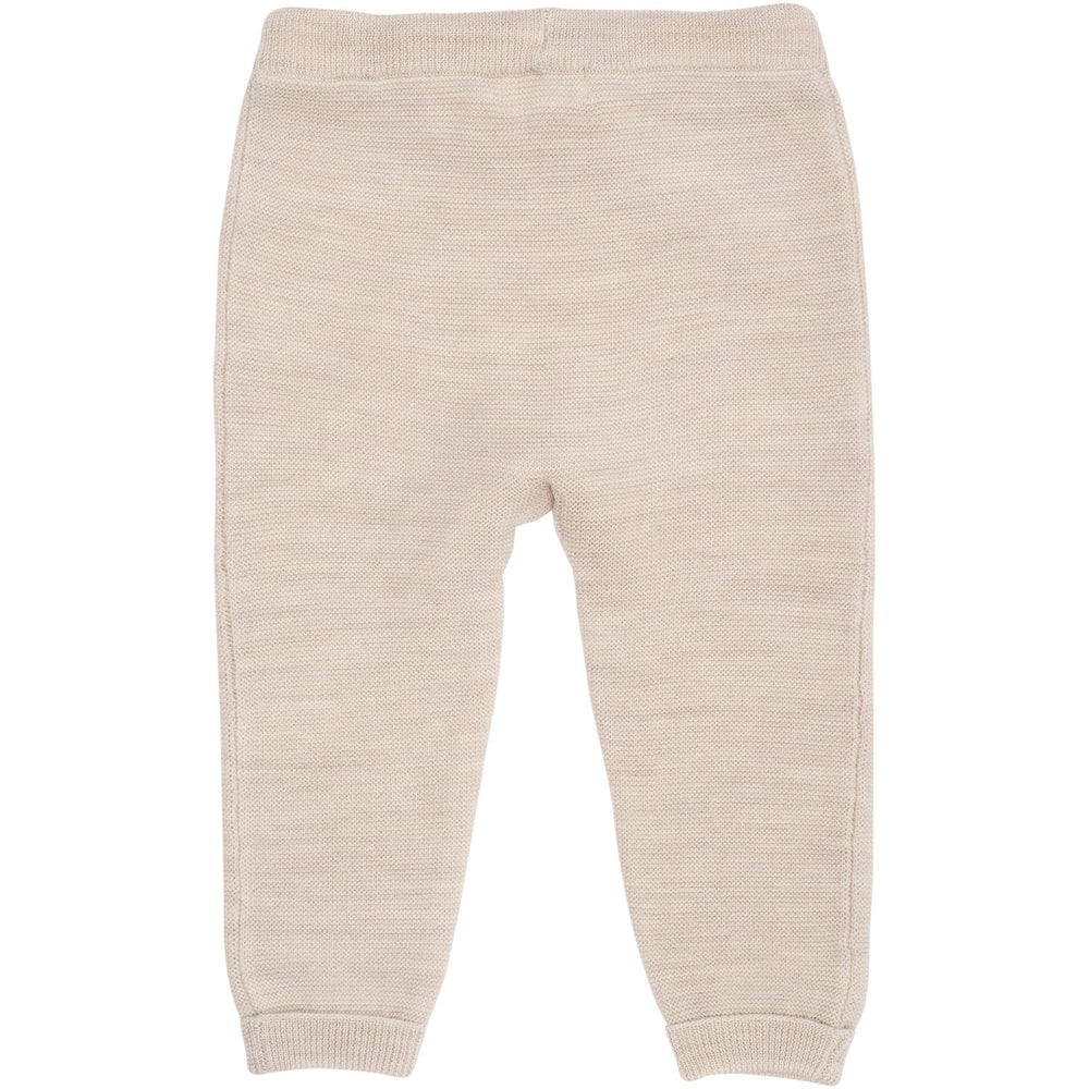 Køb COPENHAGEN COLORS Pale Cream Mel Merino Baby Leggings In Garter Stitch
