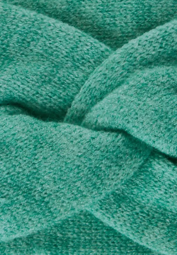 Stirnband mit Knotendetail - evergreen melange