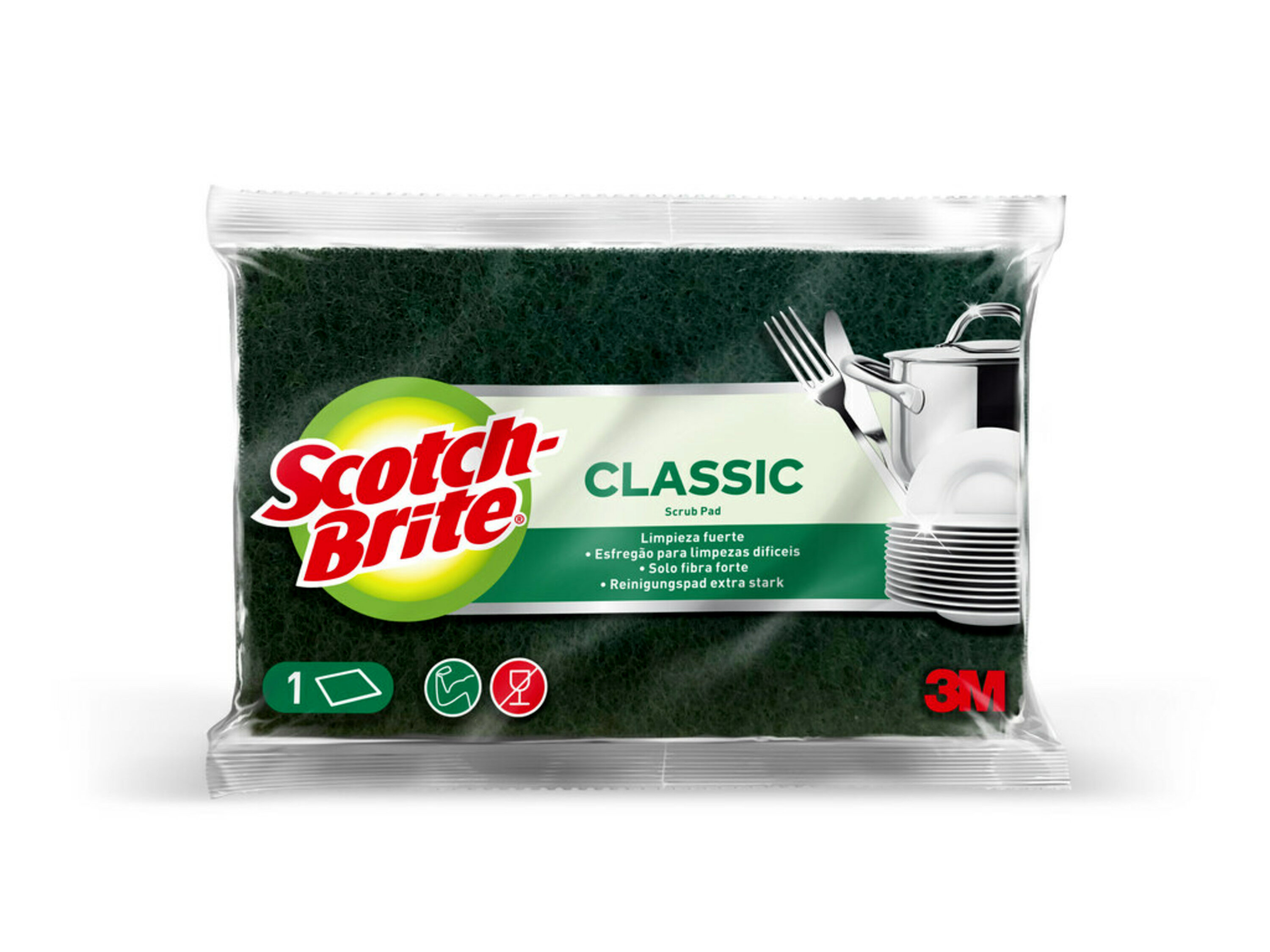 ESFREGÃO SCOTCH BRITE FIBRA VERDE NORMAL 1UN