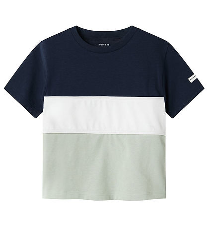 Name It T-Shirt - NmmHanni Aqua Grau