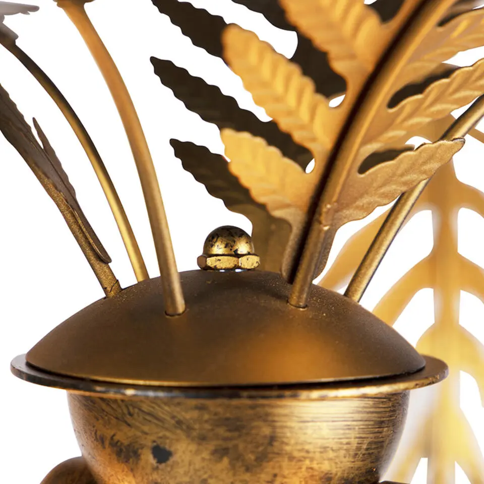 Qazqa vloerlampen botanica goudkleurig e27