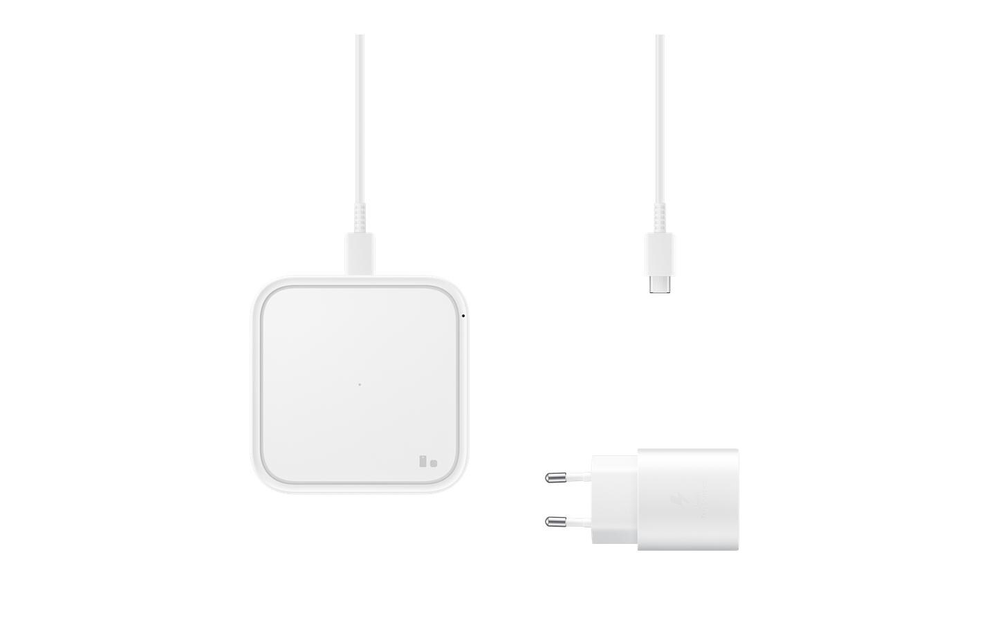 Wireless Charger Pad EP-P2400 WeissInduktives Ladepad für schnelles Laden von kompatiblen Smartphones