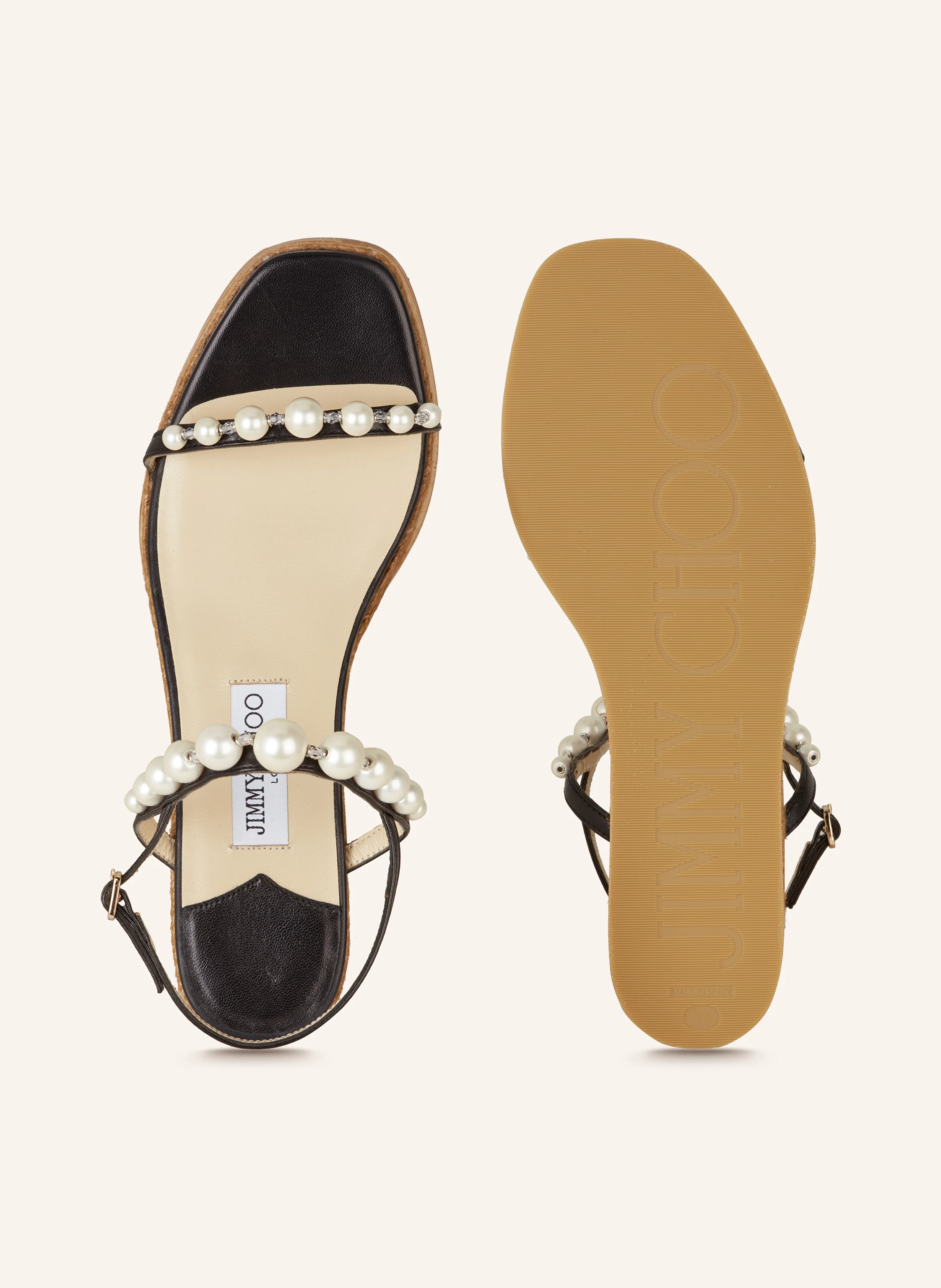 JIMMY CHOO Wedges AMATUUS 60 mit Schmuckperlen