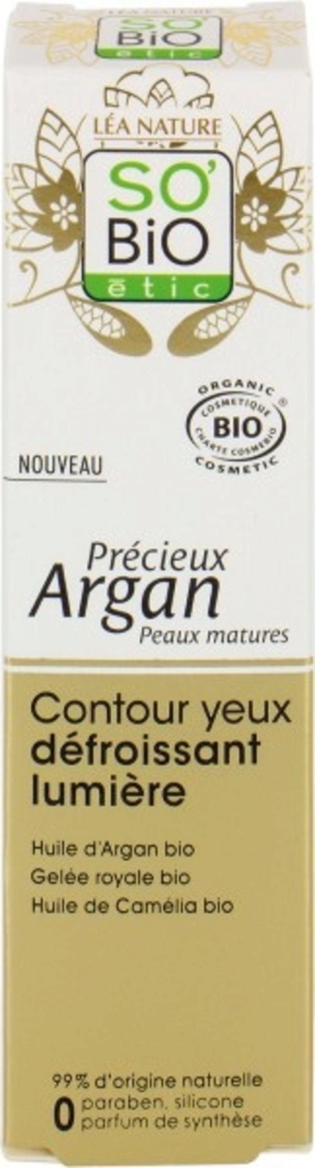 LÉA NATURE SO BiO étic  Aufhellende & glättende Augenkontur-Pflege, 15 ml