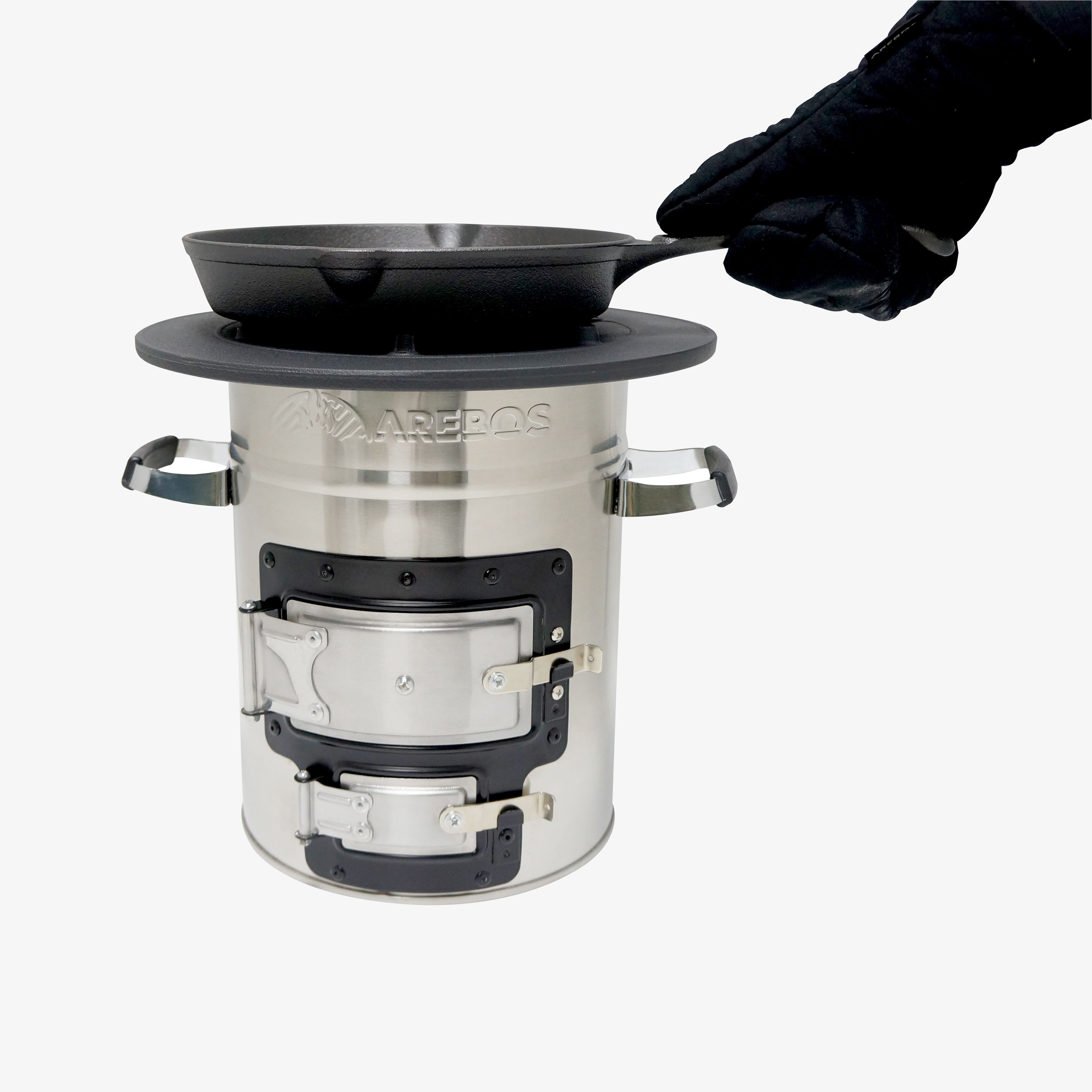 Raketenofen silber inkl. Zubehör