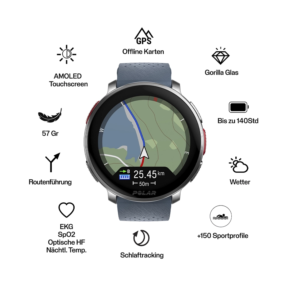Polar Vantage V3 Smartwatch Sky Blue 47mm