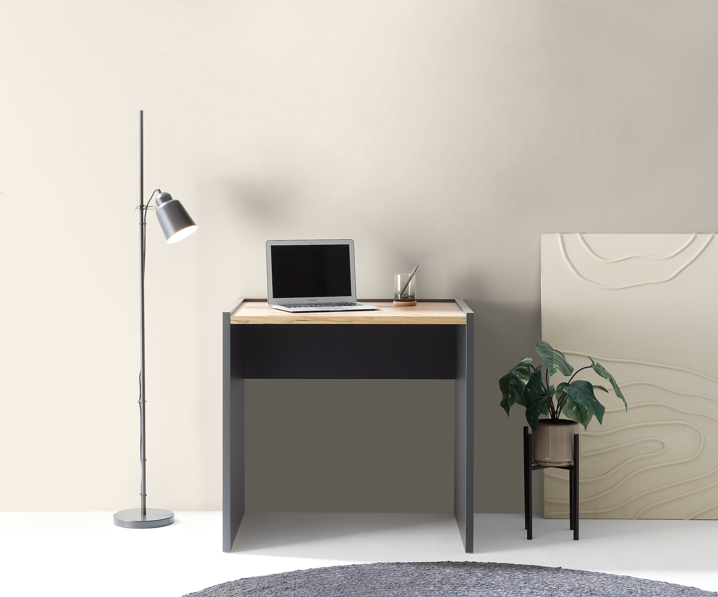 Home affaire Schreibtisch »CiTY/GiRON« moderner Computertisch, wohnliches Home Office, Breite 80 oder 143 cm